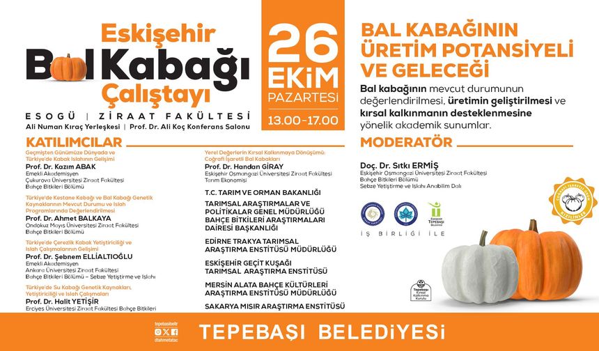 Türkiye’de Bir İlk: Bal Kabağının Geleceği Akademisyenlerle Eskişehir’de Konuşulacak!