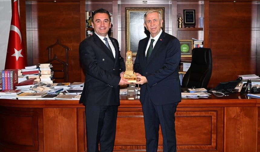Başkan Habil Dökmeci Ankara’da Mansur Yavaş ile bir araya geldi