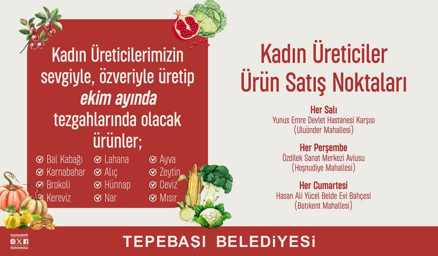 Tepebaşı'nda kadın üreticilerin doğal ürünleri vatandaşla buluşuyor