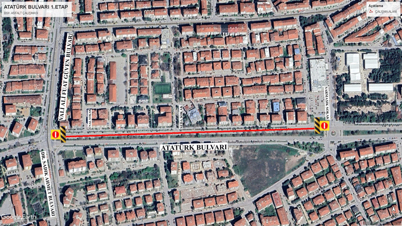 Atatürk Bulvarı'nda gece çalışması başlıyor