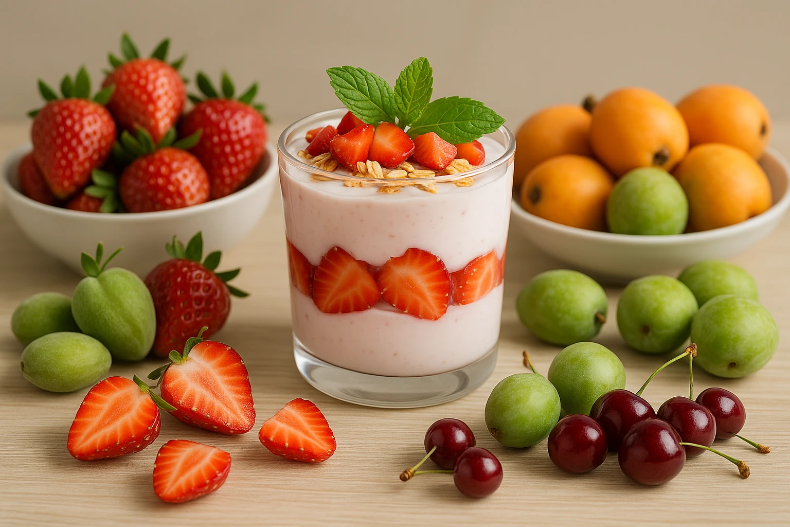 Meyveler ve doğal tatlı