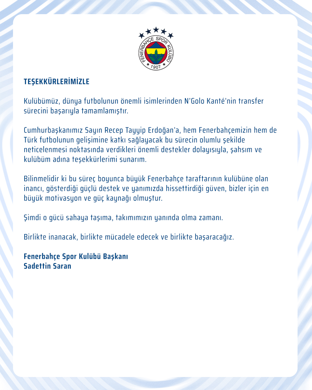 N'Golo Kante Açıklaması