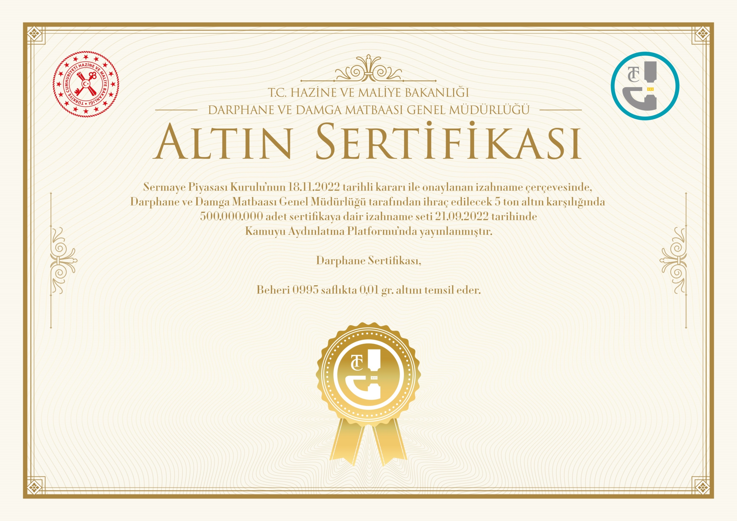 darphane altın sertifikası 
