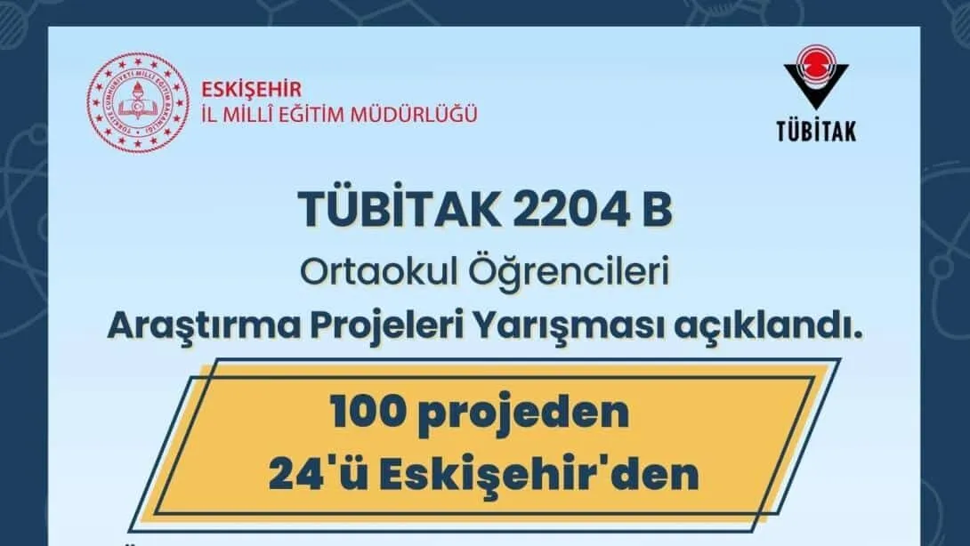 Eskişehir'den 24 proje davet edildi: TÜBİTAK Araştırma Projeleri yarışma sonuçları açıklandı