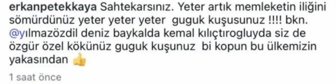 Erkan Petekkaya'nın Özgür Özel Paylaşımı