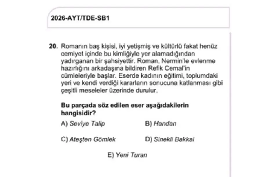 Ayt Sorusu