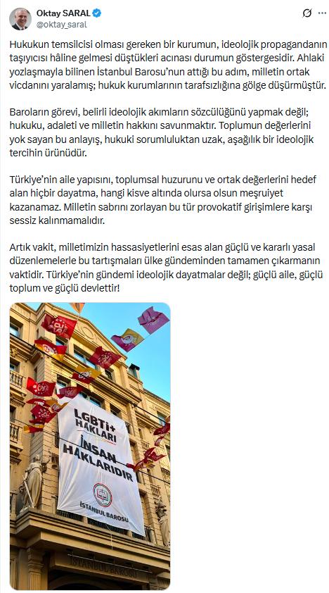 Oktay Saral Tweet