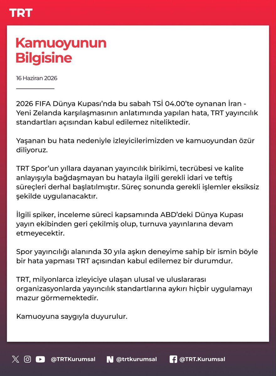 TRT Dünya Kupası Açıklama