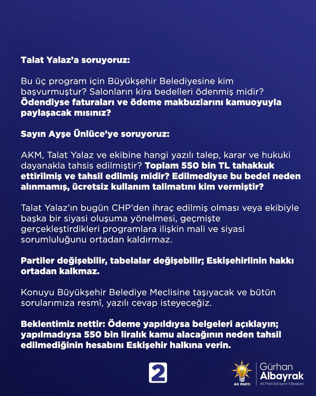 Gürhan Albayrak Açıklaması