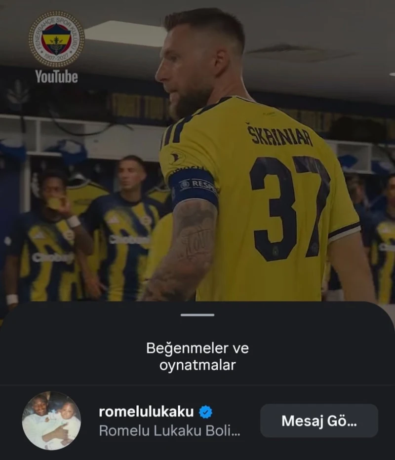 Romelu Lukaku'dan Fenerbahçe Hamlesi