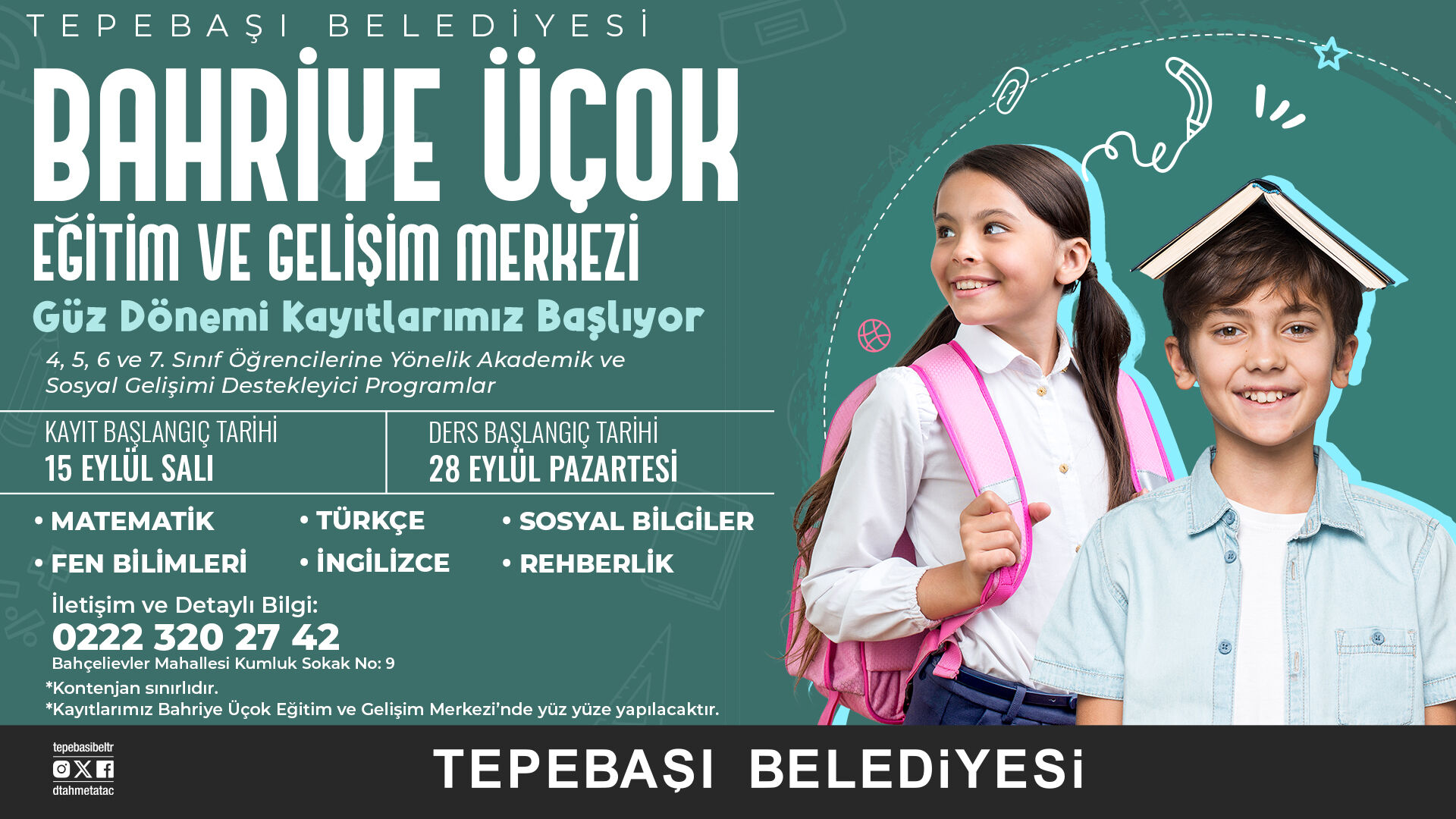 Tepebaşı’nda Öğrencilere Güz Dönemi Eğitim Desteği