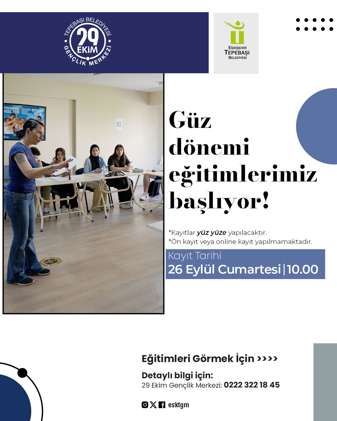 Tepebaşı Güz Dönemi̇ Kayıt