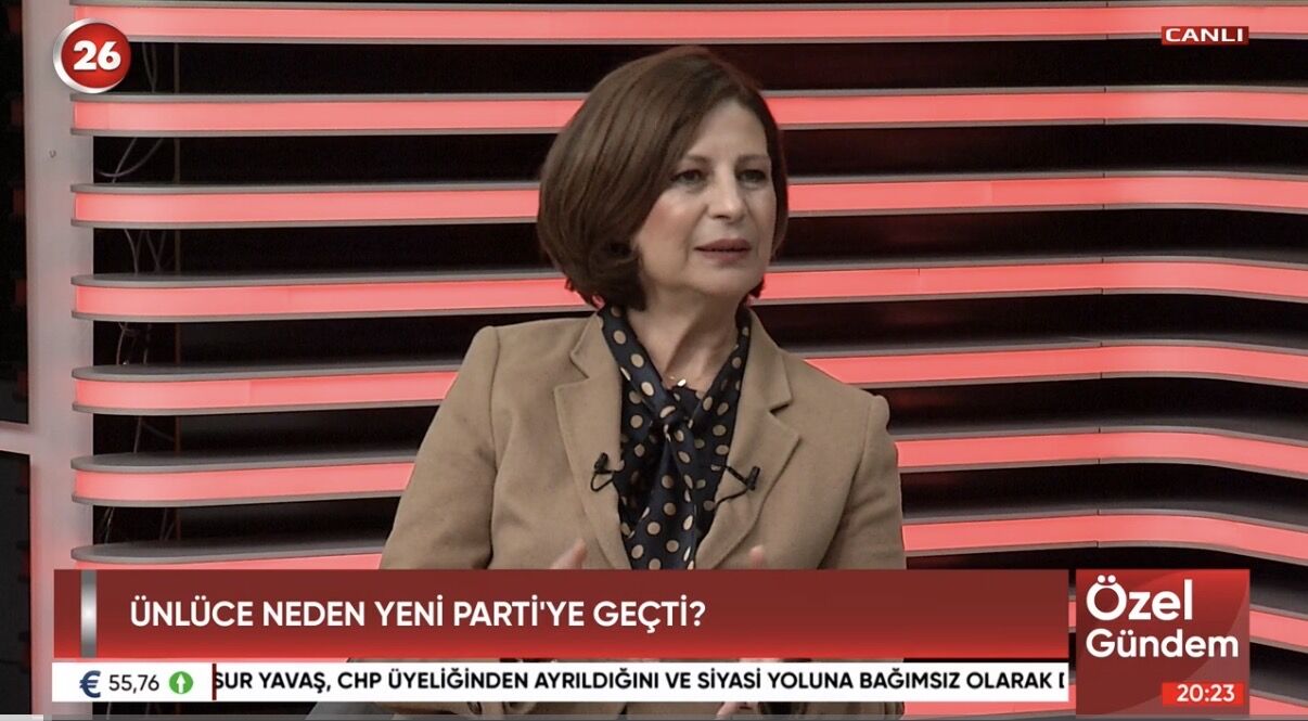 Başkan Ayşe Ünlüce'den Kanal 26'da gündeme dair özel açıklamalar