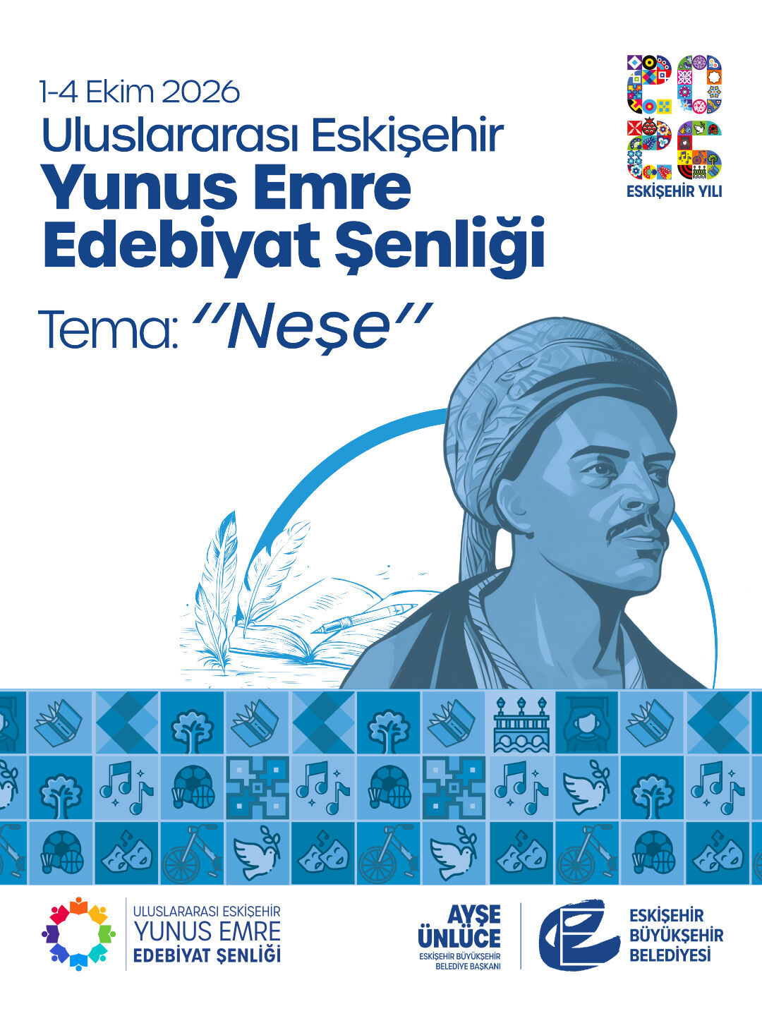 Uluslararasi Eski̇şehi̇r Yunus Emre Edebi̇yat Şenli̇ği̇ İçi̇n Geri̇ Sayim Başladi