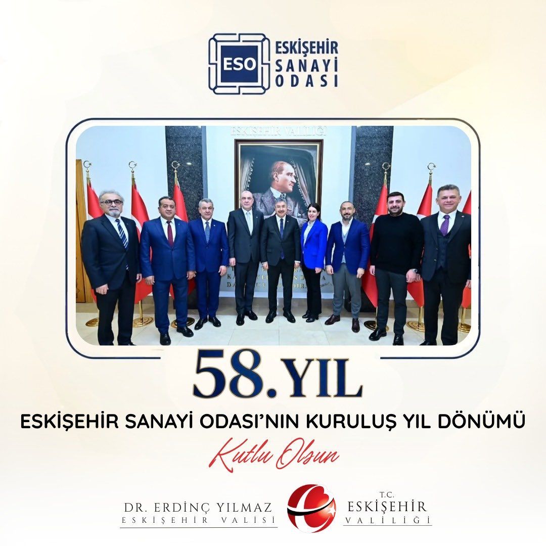 Eskişehir Valisi Dr. Erdinç Yılmaz ESO'nun 58. Yılını Kutladı